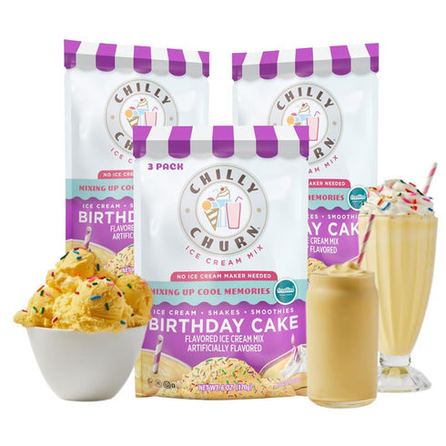 Chilly Churn Birthday Cake Flavored Ice Cream, Shakes & Smoothies, Use with