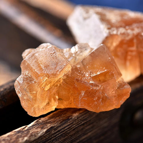 LUCENTIS (2lb) Natural Rock Sugar Crystals, Traditional Yellow Crystal Sugar, No Additives