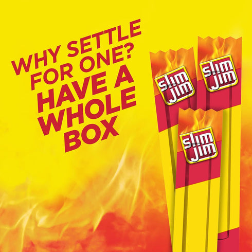 5g 0.28 oz. (3 Count) Slim Jim Smoked Meat Sticks, Original Flavor, Protein Per Serving, Snack Size