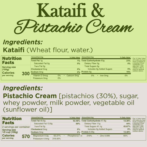 (1.1 lbs) (7 Oz), Kataifi Shredded Fillo Dough & Pistachio Butter Spread Bundle for Dubai Chocolate, Authentic Turkish