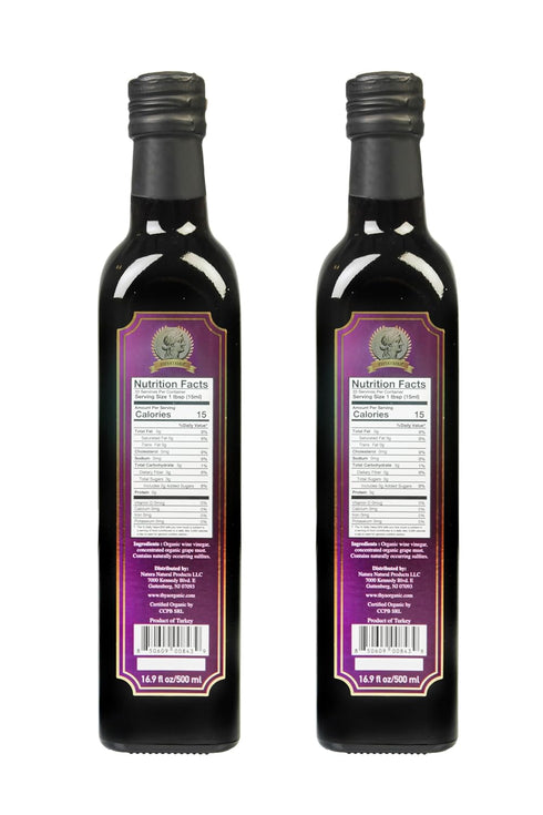 6%, 16.9 Oz. (Pack 2) THYA Organic Balsamic Vinegar, Acidity USDA Organic, Non GMO, Gluten free, Fl