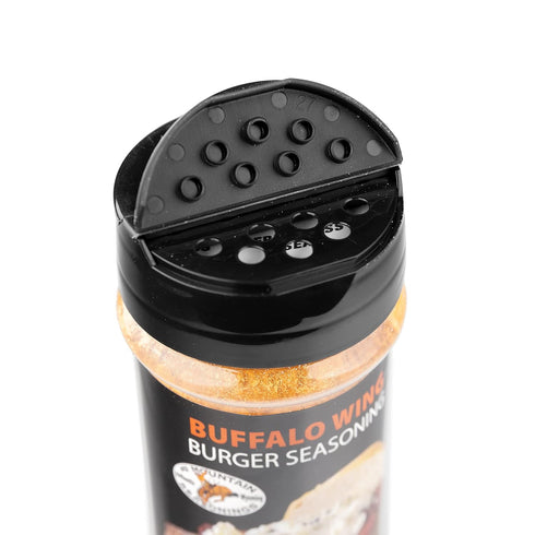Hi Mountain Gourmet Burger Seasoning, Buffalo Wing Blend - Spicy, Tangy, Garlic for Grilling