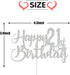 Silver Glitter 21st Birthday Cake Topper, 21st Party Decoration