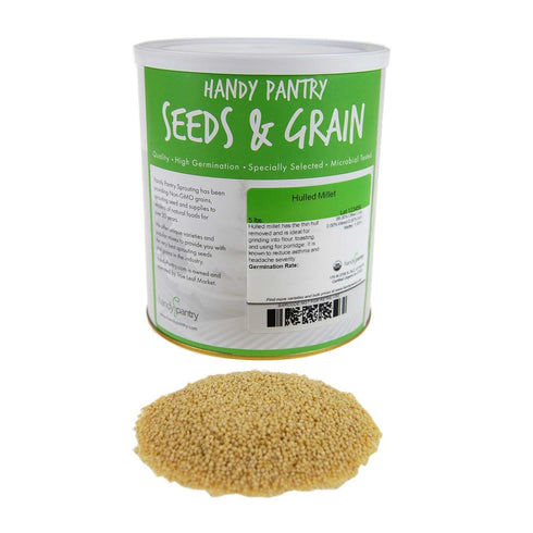 Organic Hulled (Husk Removed) Seeds: 5 Lb - Non-GMO Cereal Grain -