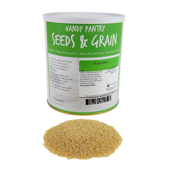 Organic Hulled (Husk Removed) Seeds: 5 Lb - Non-GMO Cereal Grain -