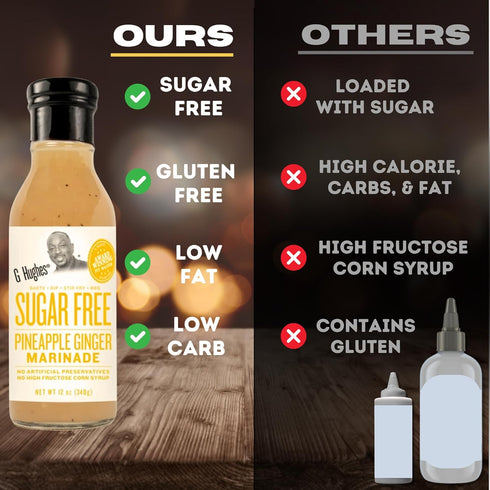 Pack (3 Pack) G Hughes Sugar Free Stir Fry Sauces Variety - Stir Fry Sauces and Dressings, Gluten Free Dipping Sauces