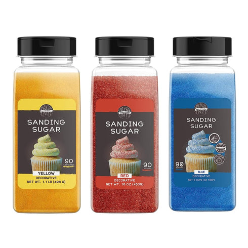 Birch & Meadow Primary Colors Sanding Sugar Bundle 1 lb., Mixed Colors,