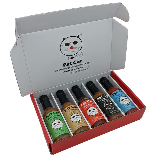 Heat Lovers Natural Hot Sauce Variety Pack by Fat Cat Gourmet |