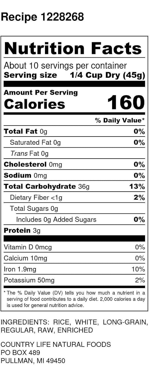 (5 LB) Organic Long Grain Brown Rice - Crux Ingredients USA - Firm Texture Nutty Flavor - Certified GF Vegan Non-GMO