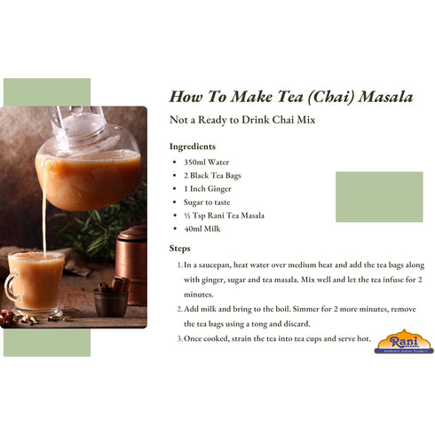 Rani Tea (Chai) Masala Indian Spice Blend 16oz (1lb) Bulk PET Jar - All Natural, Vegan, Gluten Friendly, NON-GMO