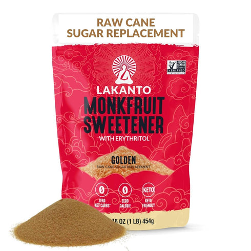 Lakanto Golden Monk Fruit Sweetener With Erythritol, Raw Cane Sugar Substitute From