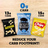 4505 2.5 (Pack 6) Meats, Sea Salt Chicharrones, Fried Pork Rinds, Ounce Bags of Single Serve Size - Keto Certified, Low