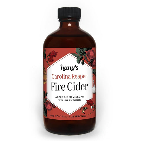 Hany's Harvest Carolina Reaper Fire Cider 16 fl oz Glass Bottle |