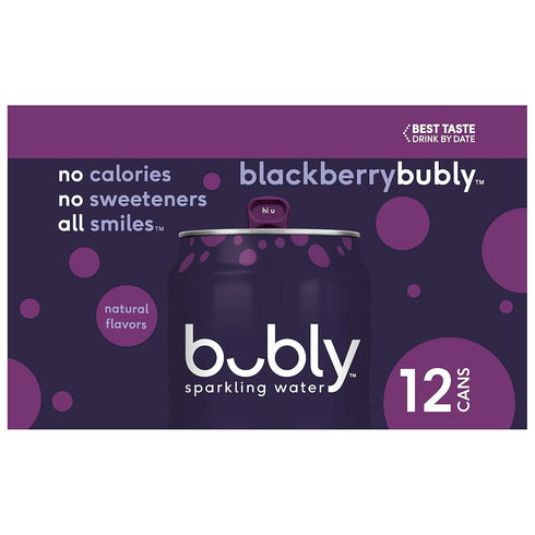 12 Oz (Pack 12) bubly Sparkling Water, Blackberry, Fl
