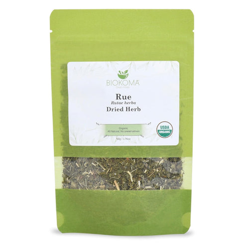 Biokoma Organic Rue Dried Herb 50g Premium Loose Leaf Ruta Graveolens USDA