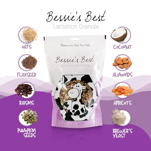 1 lb Bessies Best Lactation Granola | Lactation Support | Milk Boosting Cookie Alternative | Nursing Snacks |