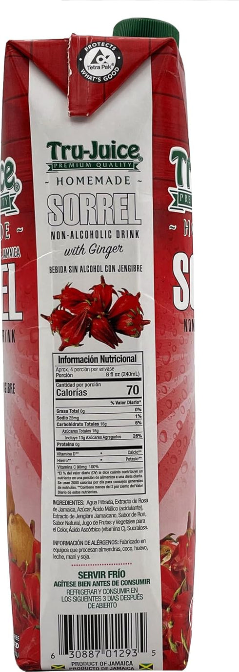 Tru Juice 1 Tru-Juice Homemade Sorrel/Ginger, Liter