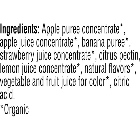 6.2oz (12 Count) Pure Organic, Layered Fruit Bars, Strawberry Banana, Gluten Free and Vegan Fruit Snacks, Box