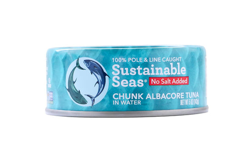 Sustainable Seas Albacore 5 3rd 100% (Pack 12), Packaging , Chunk Tuna in Water, No Salt Added, Ounce, party mercury