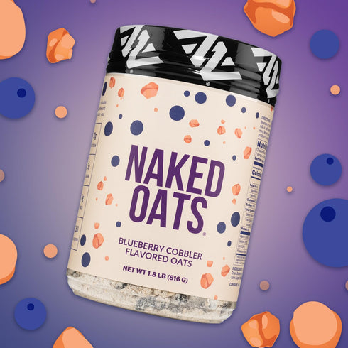 20g 12 Naked Oats - Blueberry Cobbler Overnight Oats, Grass-Fed Protein, Gluten-Free Oatmeal Instant Breakfast