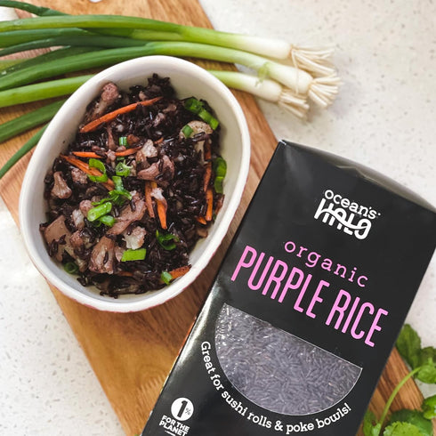 32 oz Ocean's Halo Purple Rice, Organic, Vegan, Gluten-free Ingredients