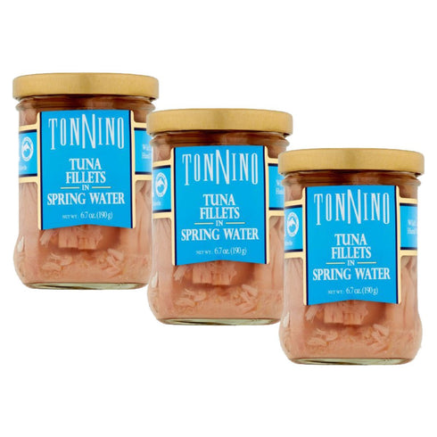 Tonnino Tuna Fillet,Spring Water 6.7 Oz (Pack of 3)