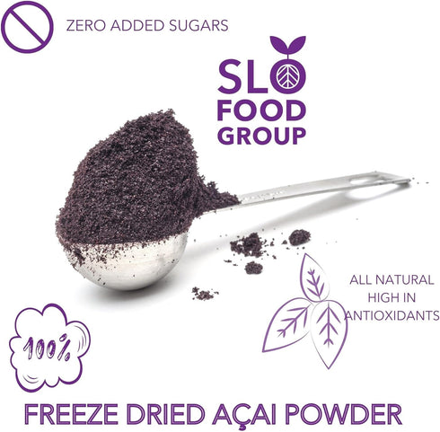 Slofoodgroup Freeze Dried Açaí Powder, Pure Acai Powder from Brazil, 8 oz