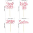 24Pcs 16th 16 16 16th Gyufise Happy Birthday Cupcake Toppers Glitter Hello Sweet Sixteen Years Old Cupcake Picks