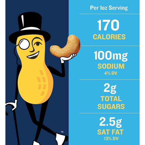 1 lb 2.25oz PLANTERS Deluxe Salted Whole Cashews, Party Snacks, Plant-Based Protein, Quick Snack for Adults, After