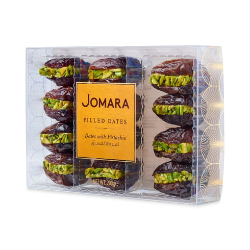 7oz (200g) (Pack 1) Organic Wanan Dates with Pistachio, | Natural Dried Dates | Healthy Dried Fruit for Snacking