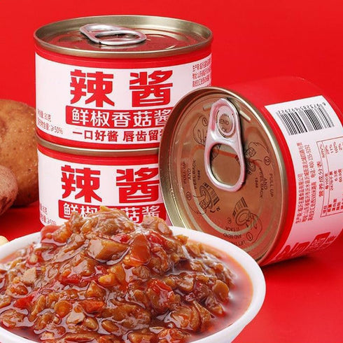 STARTZYK 80g 6 Mushroom Chili Sauce, Spicy Umami Chili Crisp with Mushrooms & Peppers, Asian Gourmet Chili Paste