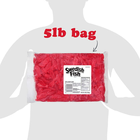 Gummy 5 lb SWEDISH FISH Soft & Chewy Candy, Bulk Candy