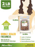 2LB 90% NatureBliss Raw Walnut Halves & Pieces, Premium Skin-On Walnuts, Whole Halves & Vacuum-Sealed for Freshness