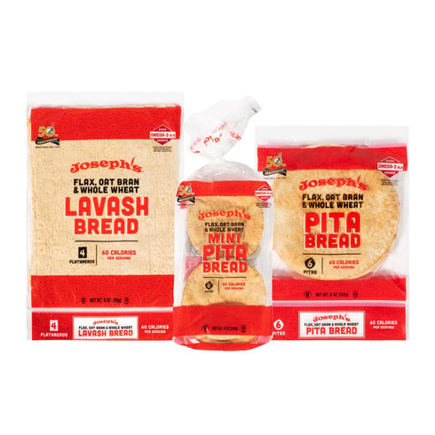Joseph's Combo Value Pack, Flax, Oat Bran & Whole Wheat, Low Carb