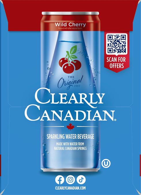 6pk Clearly Canadian Wild Cherry Cans