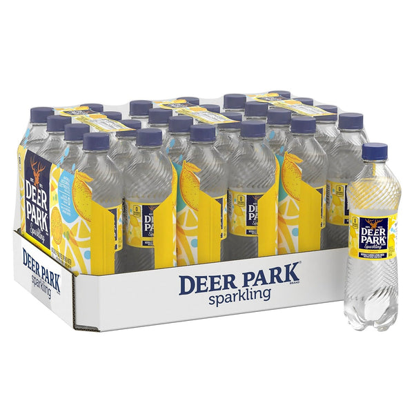 Deer Park Sparkling Water, Lively Lemon, 24 Count, 16.9 Fluid Ounce