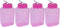 Rubbermaid Juice Box, Litterless, 8.5 Oz / 250 Ml (Pack of 4)-Pink