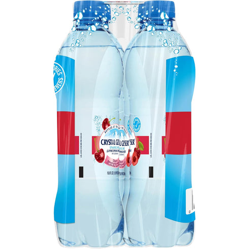 6-Pack, 16.9oz Crystal Geyser Sparkling Natural Alpine Spring Water, Cherry and Other Natural Flavors, Bottles, Zero
