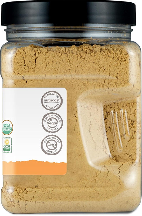 (30 (12.7 oz) 81% Nutricost Pantry Organic Peanut Butter Flour Powder Servings) - No Added Sweetener, No Added Salt