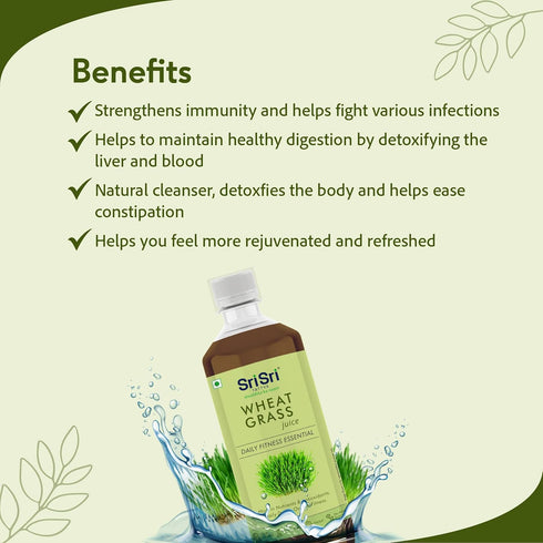 1L Sri Sri Tattva Wheat Grass Juice - Daily Fitness Essential