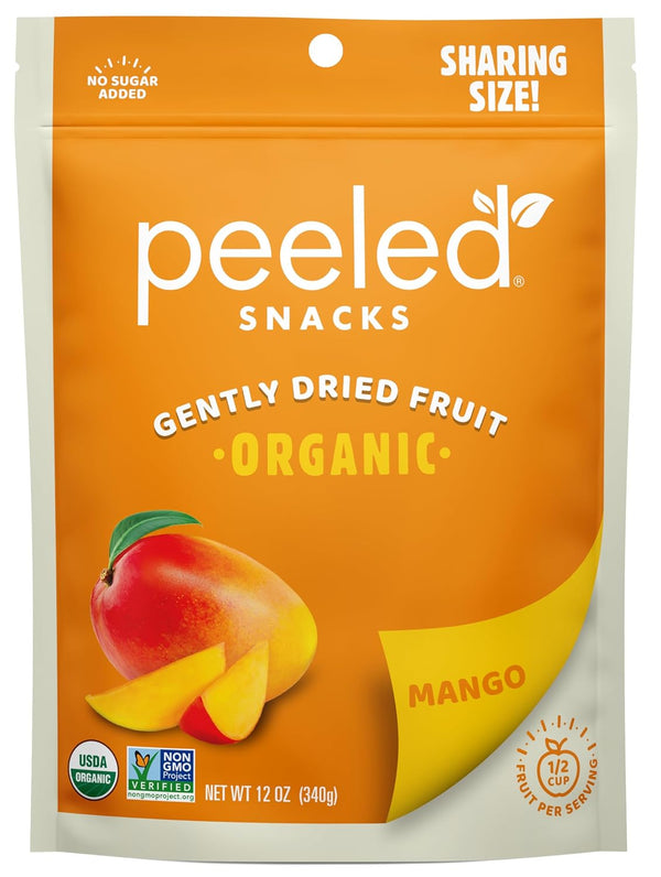 Peeled Snacks Organic Dried Fruit Healthy, Vegan Snacks for On-the-Go Lunch and