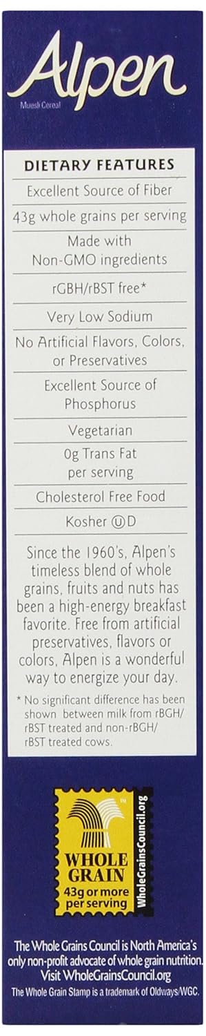 Alpen 14 Cereal, No Sugar Added, Ounce