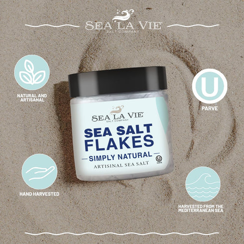 3.5 Pack 1, Sea La Vie Salt Flakes, Ounces, of Kosher Handcrafted Gourmet Artisinal Finishing Salt Flakes from the