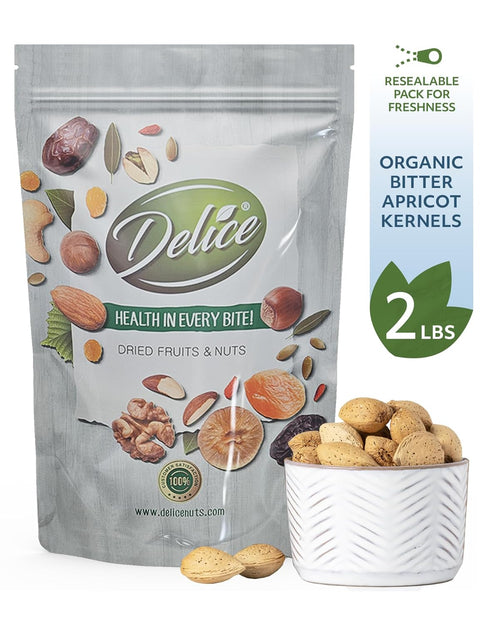 Packed (2 LBS) DELICE - Almonds In Shell | Grown and in California | Fresh Buttery Taste and Easy to Crack | Whole, Raw