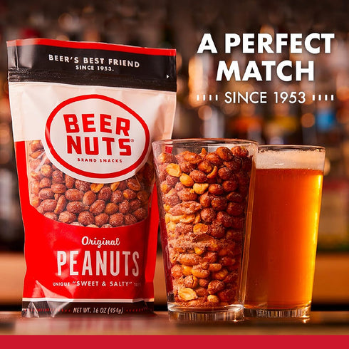 1953 (Pack 6) Beer Nuts Brand Snacks, Original Nutcase, Perfect for Gifting, Original Peanuts, Original Bar Mix