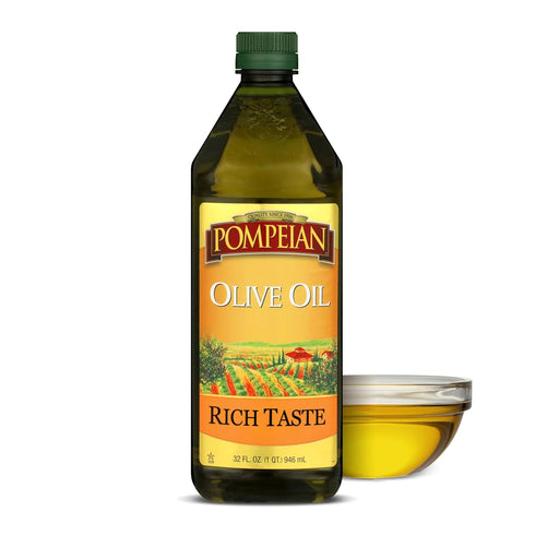 Pompeian Rich Taste Olive Oil, High Heat Cooking, Baking & Sauteing, High