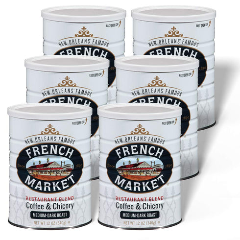 French Market Coffee & Chicory Restaurant Blend Medium-Dark Roast Ground Coffee, 12oz