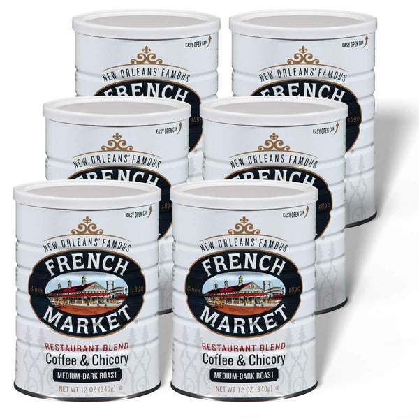 French Market Coffee & Chicory Restaurant Blend Medium-Dark Roast Ground Coffee, 12oz