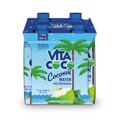 Vita Coco, Coconut Water, 16.9 Fl Oz, (Pack of 4 Pack)