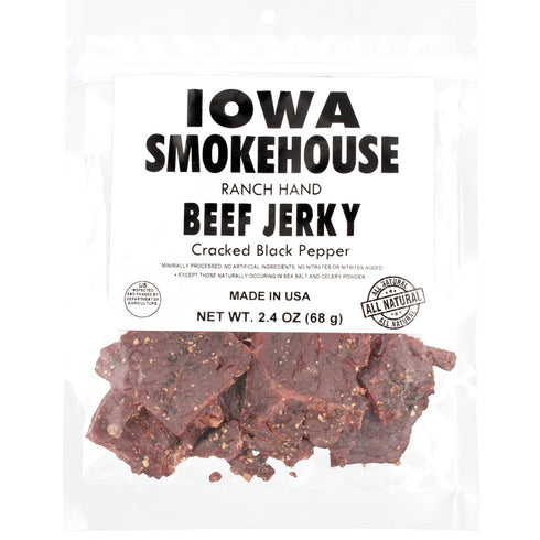 IOWA SMOKEHOUSE Ranch Hand Beef Jerky, Cracked Black Pepper - Choice Cut